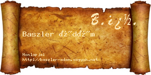 Baszler Ádám névjegykártya